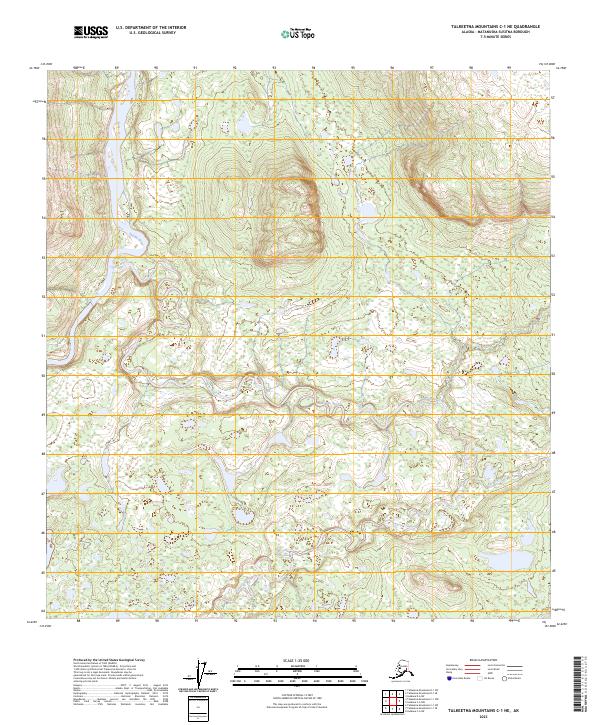 Talkeetna Mountains C-1 NE topographic map thumbnail