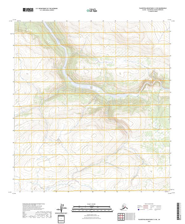 Talkeetna Mountains C-2 NE topographic map thumbnail