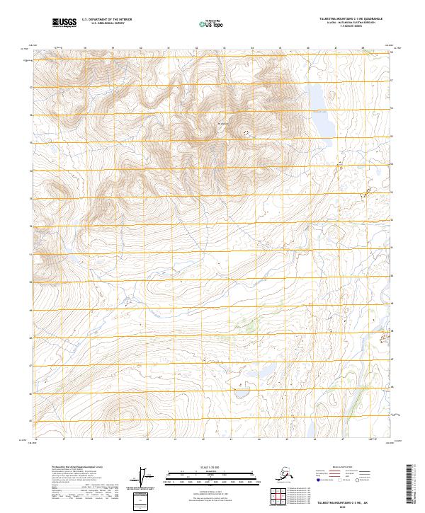 Talkeetna Mountains C-3 NE topographic map thumbnail