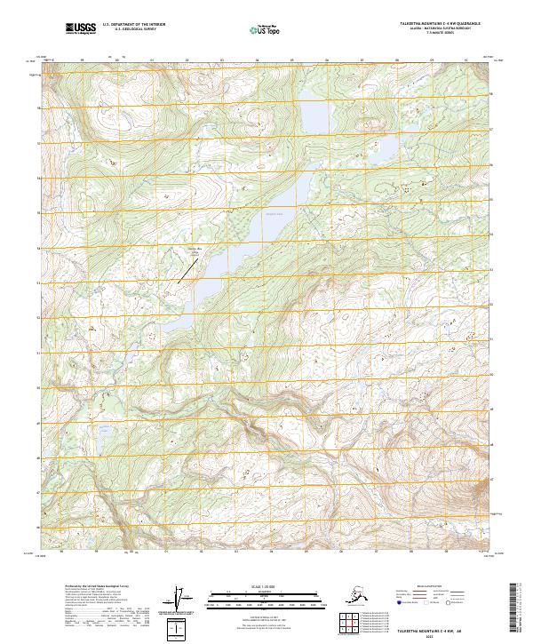 Talkeetna Mountains C-4 NW topographic map thumbnail