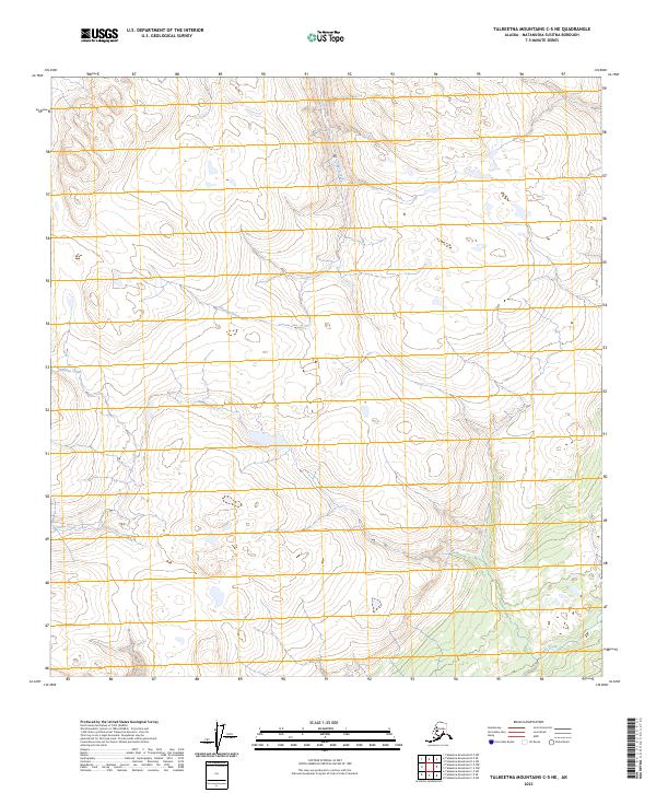 Talkeetna Mountains C-5 NE topographic map thumbnail