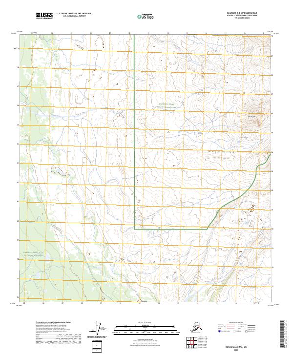 Gulkana A-2 SW topographic map thumbnail