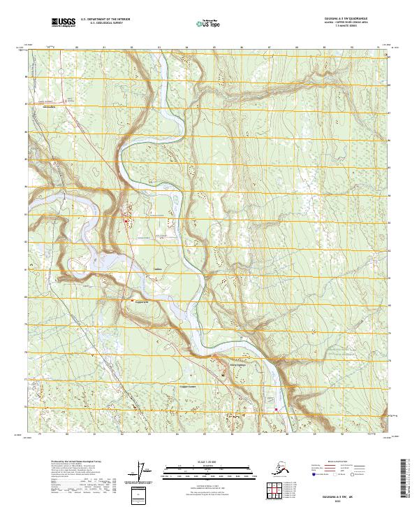Gulkana A-3 SW topographic map thumbnail