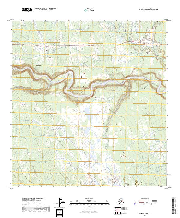 Gulkana A-4 SE topographic map thumbnail