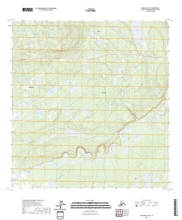 Gulkana A-5 SE topographic map thumbnail