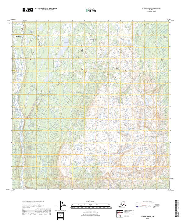 Gulkana A-6 SW topographic map thumbnail