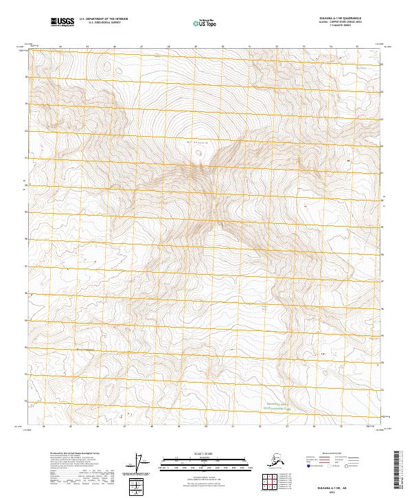 Gulkana A-1 NE topographic map thumbnail