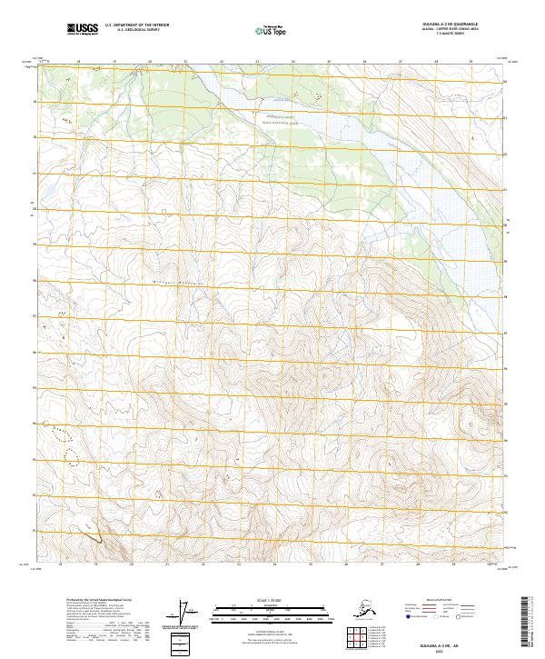 Gulkana A-2 NE topographic map thumbnail