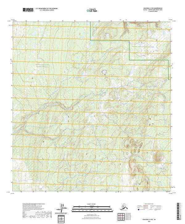 Gulkana A-3 NE topographic map thumbnail