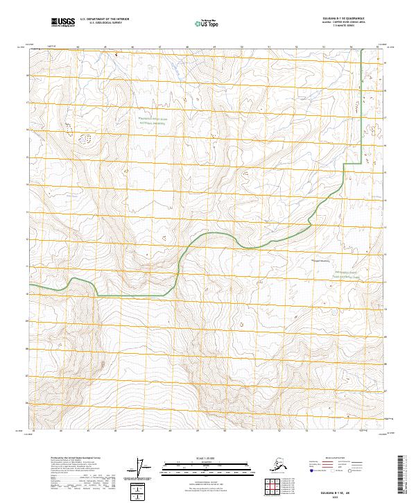 Gulkana B-1 SE topographic map thumbnail