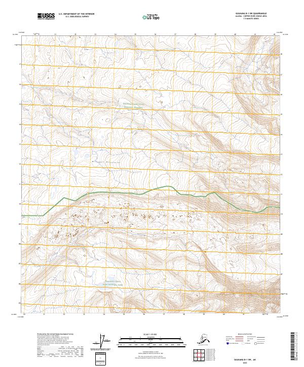 Gulkana B-1 SW topographic map thumbnail