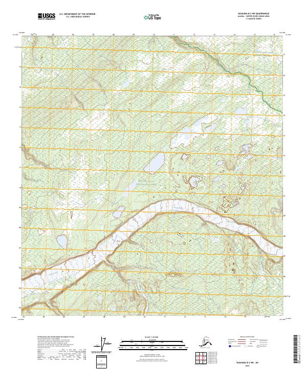 Gulkana B-2 SW topographic map thumbnail