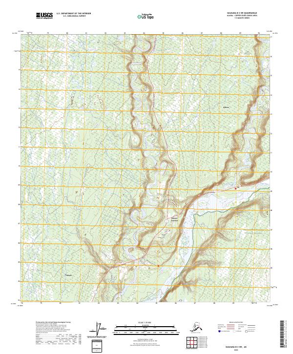 Gulkana B-3 SW topographic map thumbnail