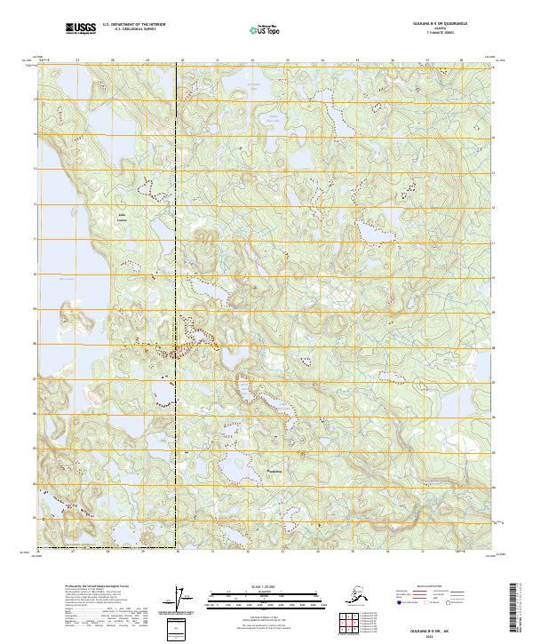 Gulkana B-5 SW topographic map thumbnail