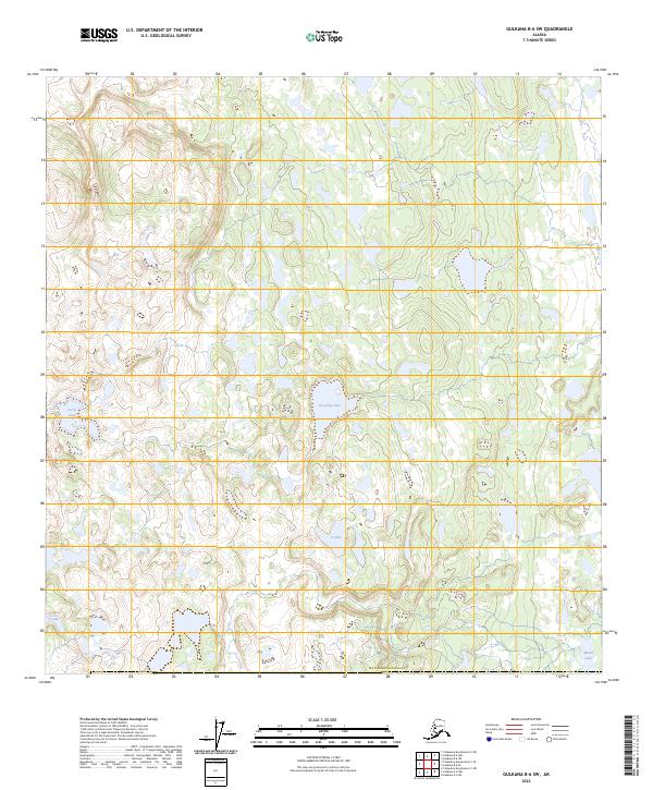 Gulkana B-6 SW topographic map thumbnail
