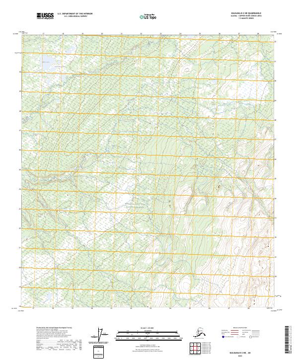 Gulkana B-2 NE topographic map thumbnail
