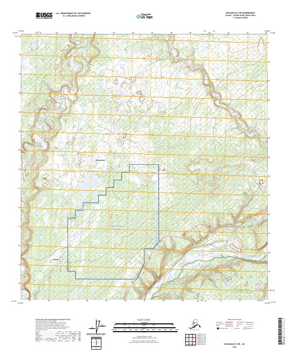 Gulkana B-3 NE topographic map thumbnail