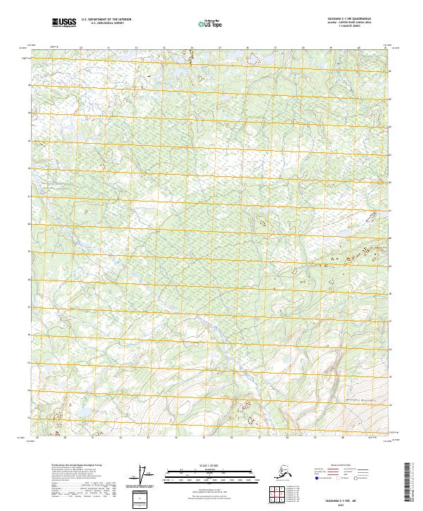 Gulkana C-1 SW topographic map thumbnail
