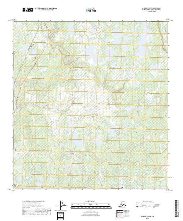 Gulkana C-3 SW topographic map thumbnail