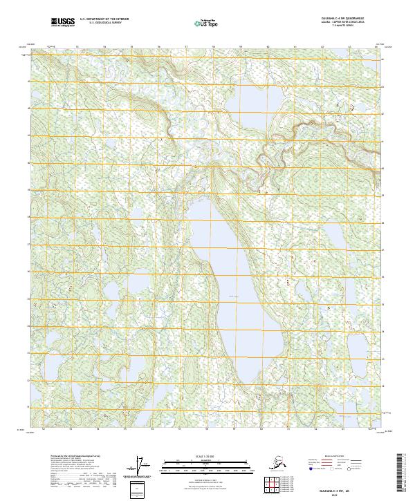 Gulkana C-4 SW topographic map thumbnail
