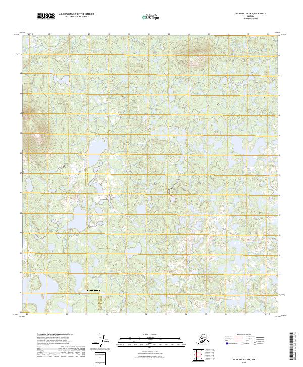 Gulkana C-5 SW topographic map thumbnail