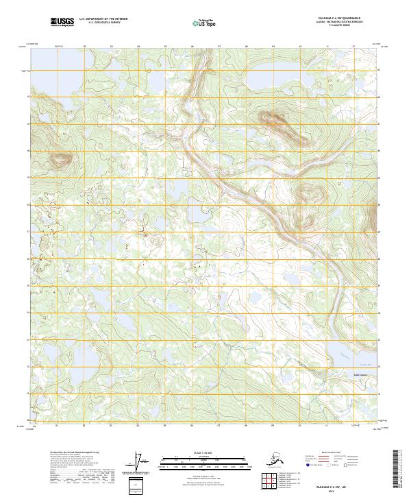 Gulkana C-6 SW topographic map thumbnail