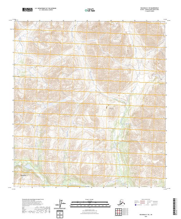 Gulkana D-1 SE topographic map thumbnail