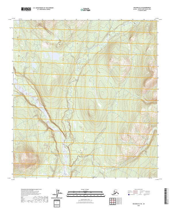 Gulkana D-2 SE topographic map thumbnail