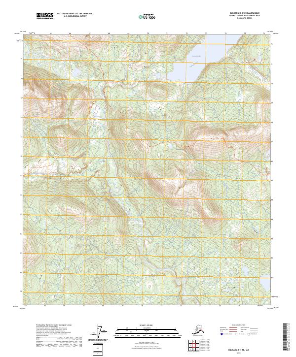 Gulkana D-4 SE topographic map thumbnail