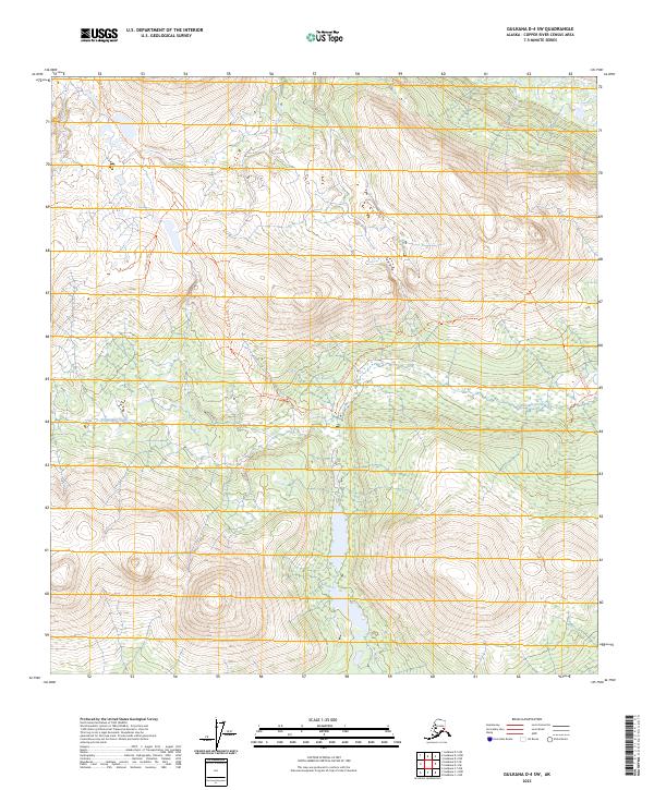 Gulkana D-4 SW topographic map thumbnail