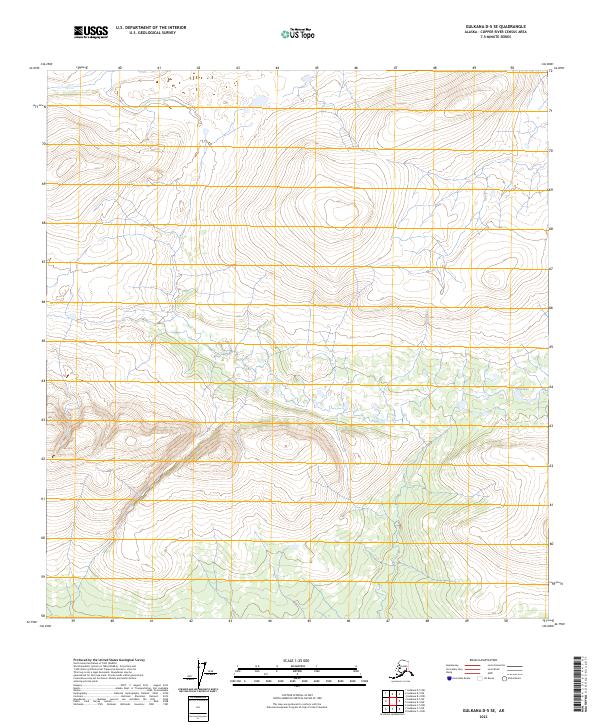 Gulkana D-5 SE topographic map thumbnail