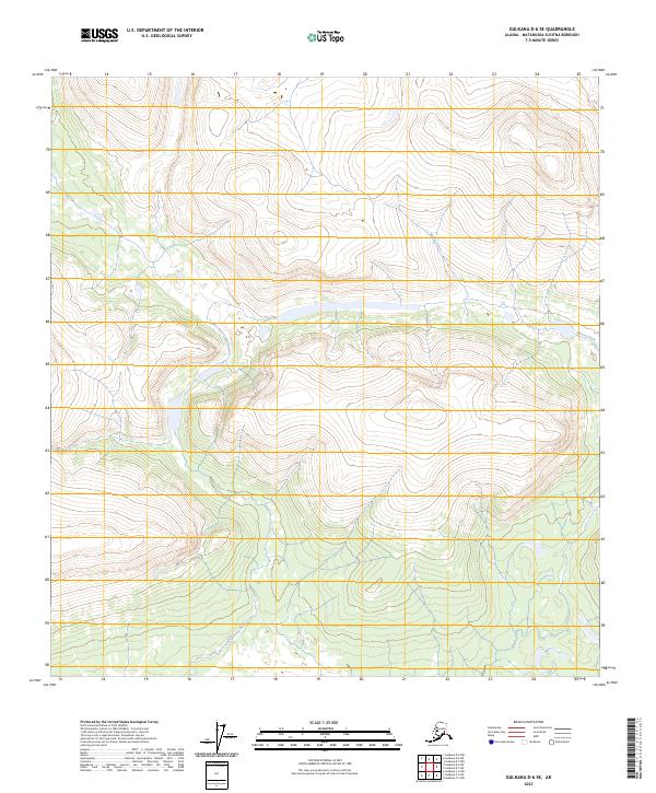 Gulkana D-6 SE topographic map thumbnail