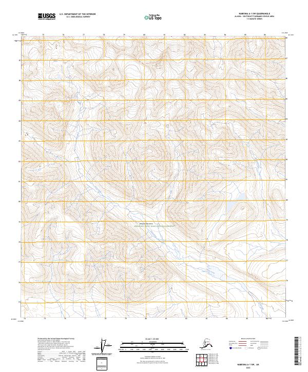 Nabesna A-1 SW topographic map thumbnail