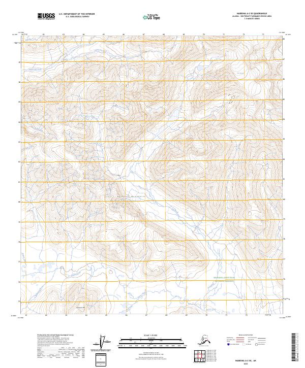 Nabesna A-2 SE topographic map thumbnail