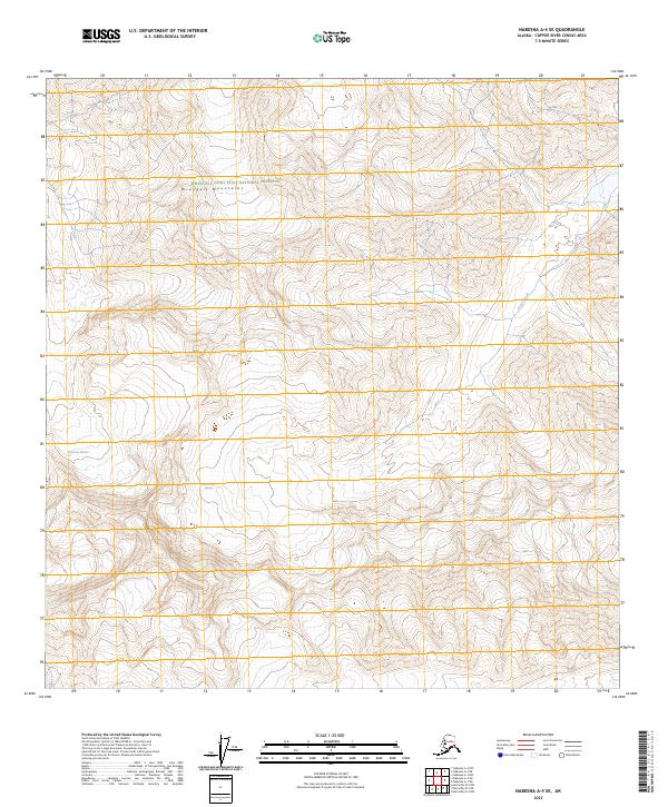 Nabesna A-4 SE topographic map thumbnail