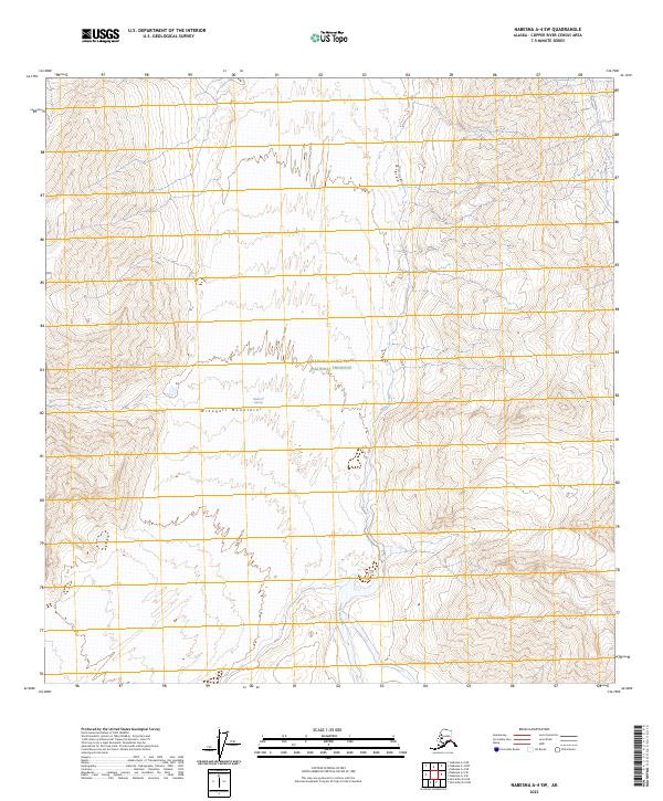Nabesna A-4 SW topographic map thumbnail