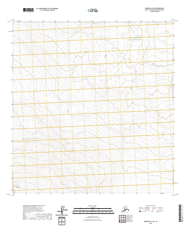 Nabesna A-6 SW topographic map thumbnail