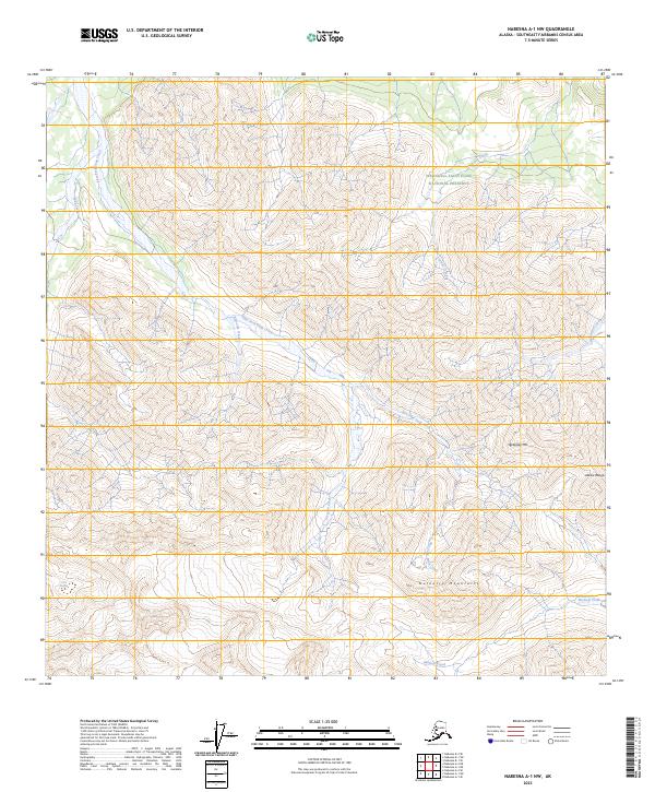 Nabesna A-1 NW topographic map thumbnail
