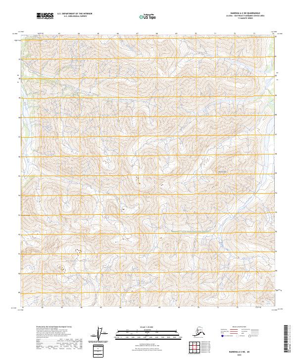Nabesna A-2 NE topographic map thumbnail