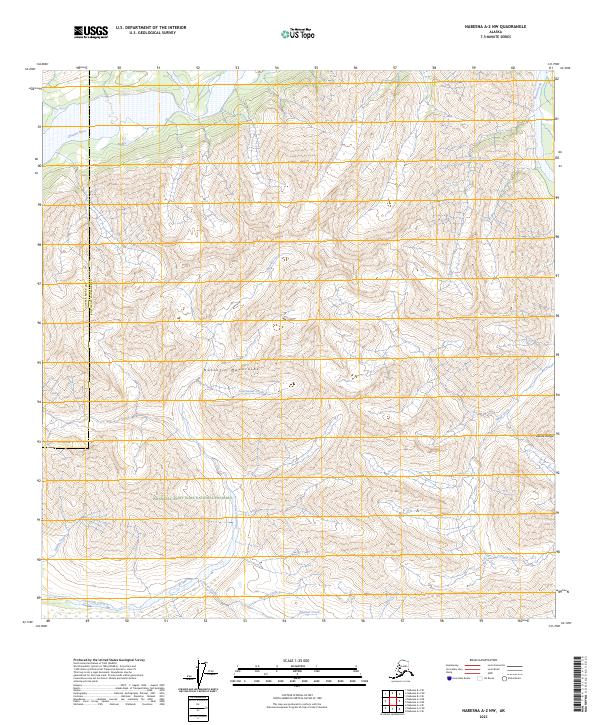 Nabesna A-2 NW topographic map thumbnail