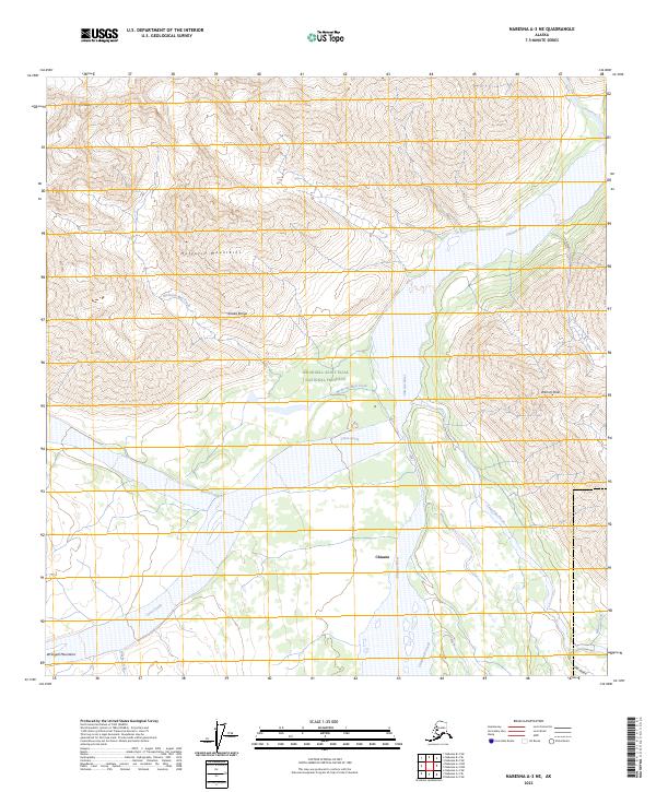 Nabesna A-3 NE topographic map thumbnail