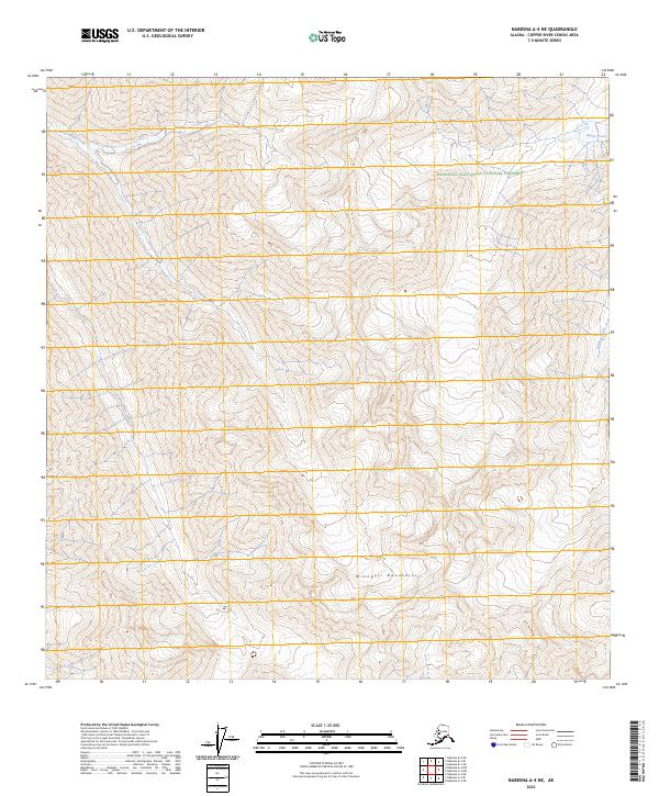 Nabesna A-4 NE topographic map thumbnail