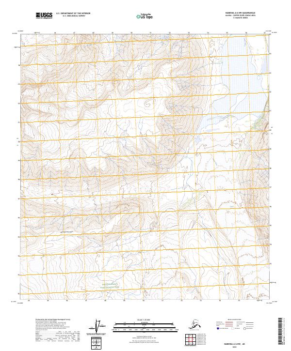 Nabesna A-6 NW topographic map thumbnail