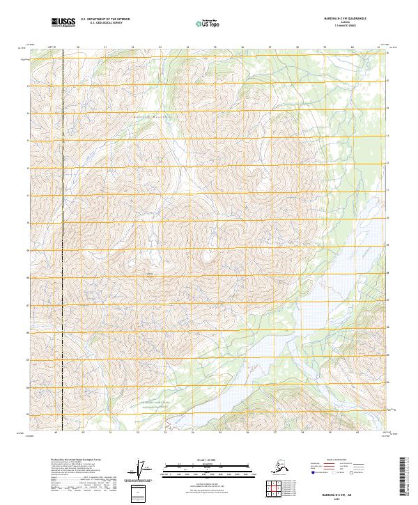 Nabesna B-2 SW topographic map thumbnail