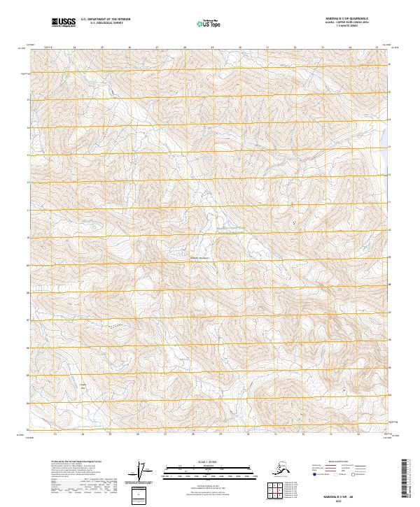 Nabesna B-3 SW topographic map thumbnail