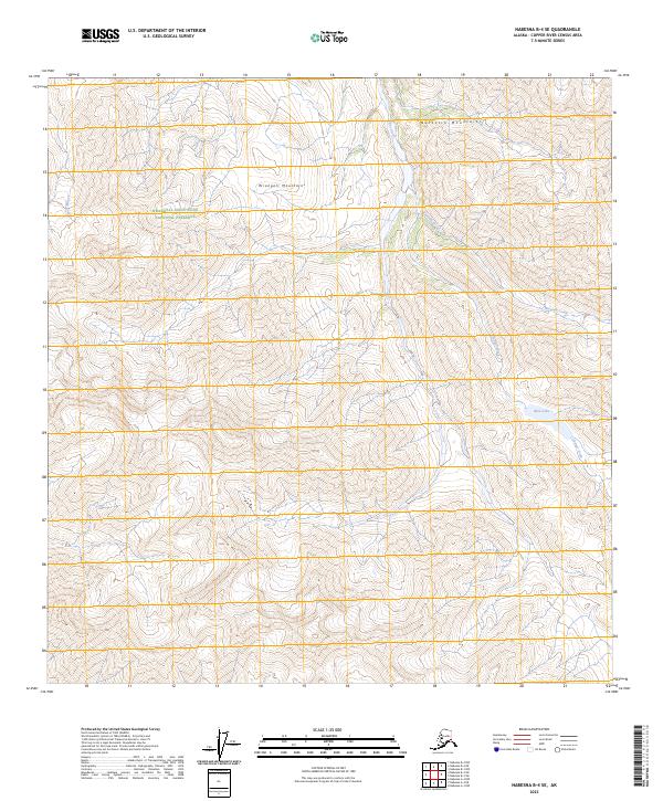 Nabesna B-4 SE topographic map thumbnail
