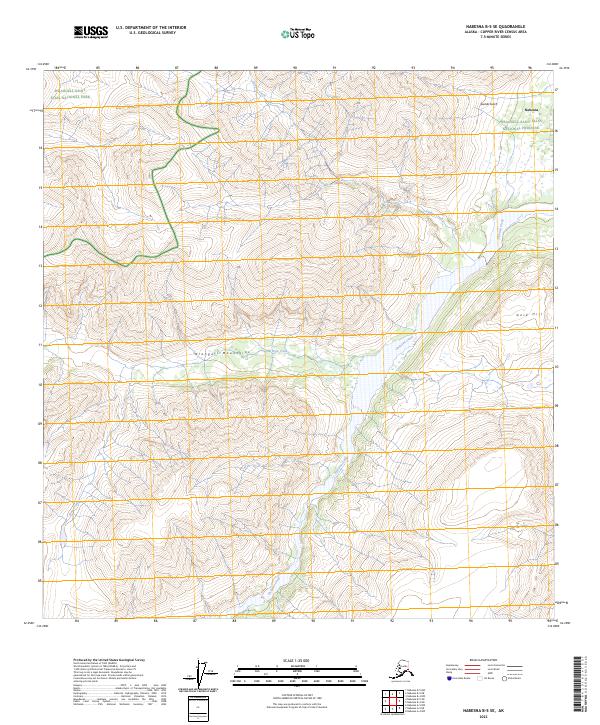 Nabesna B-5 SE topographic map thumbnail