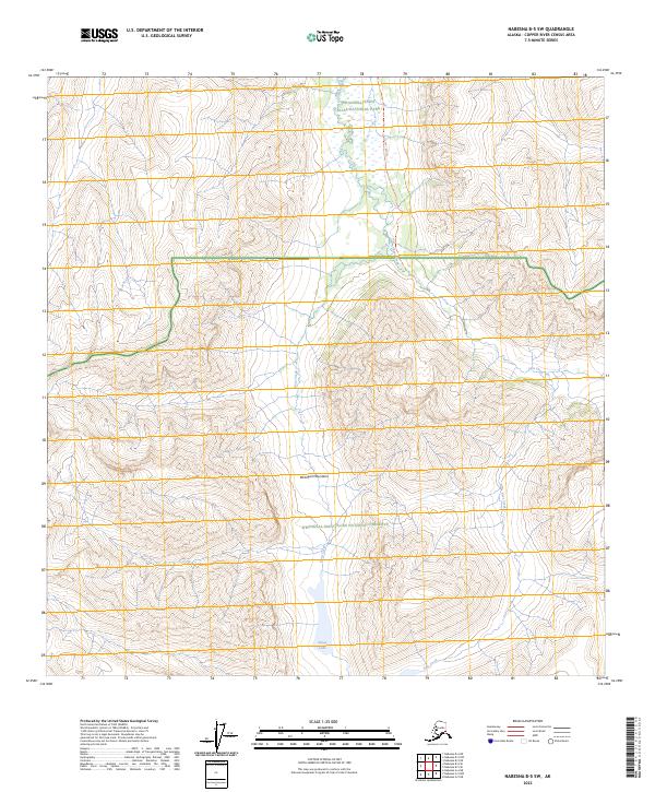 Nabesna B-5 SW topographic map thumbnail