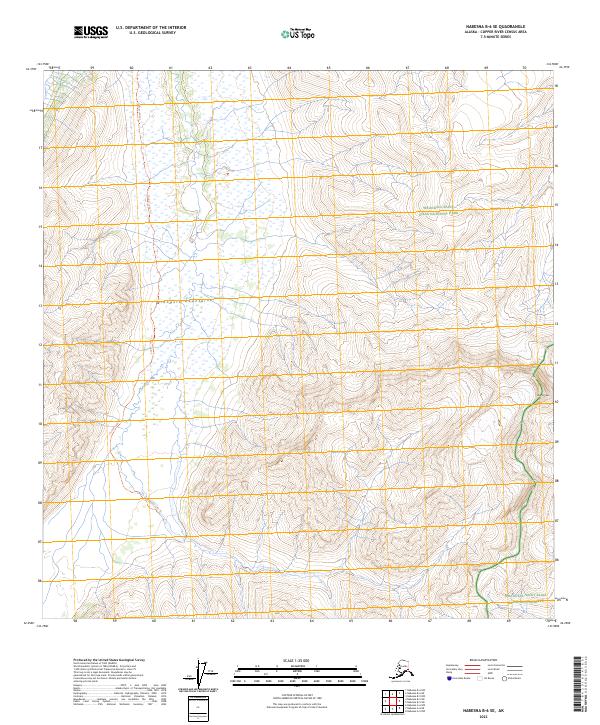 Nabesna B-6 SE topographic map thumbnail