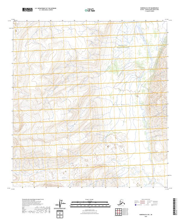Nabesna B-6 SW topographic map thumbnail
